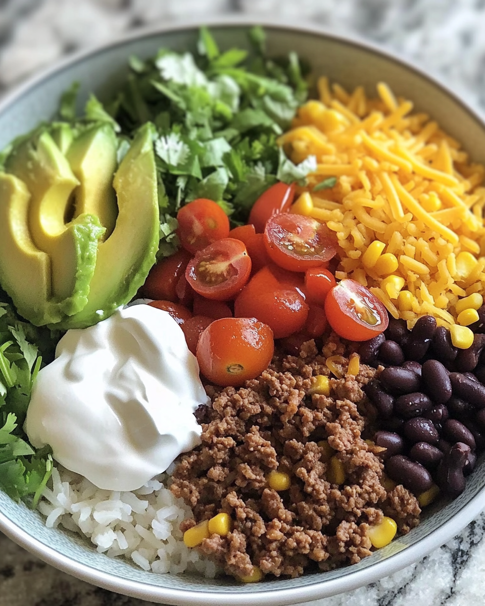 Easy Taco Rice Bowl: 6-Ingredient Healthy Meal