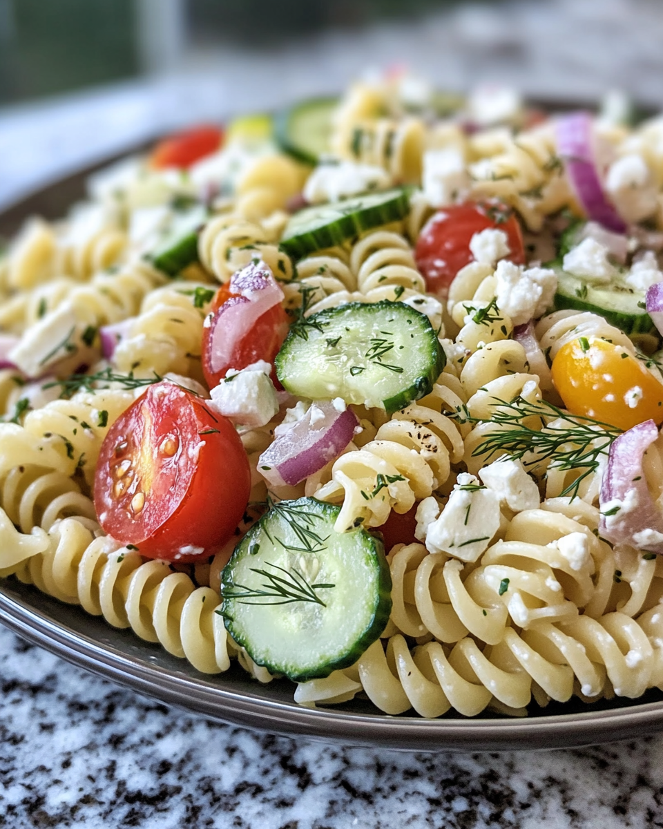 Irresistible Ultimate Fresh Cucumber Pasta Salad Cool Summer Favorite Backyard BBQ Hit